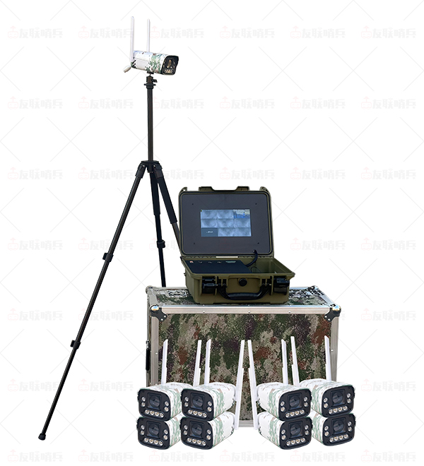 友聯哨兵高清無線應急布控箱 迷彩多槍機聯動三腳架移動布控箱